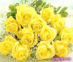 dozenyellowrosesglitt1ikfx.gif